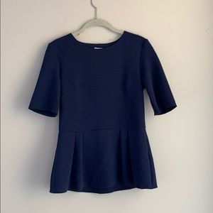 Navy Peplum H&M Top